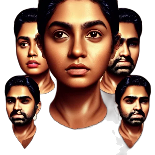 face, photorealistic, concept art, comic book art, cartoon, aesthetic, movie, poster transparent PNG cut-out