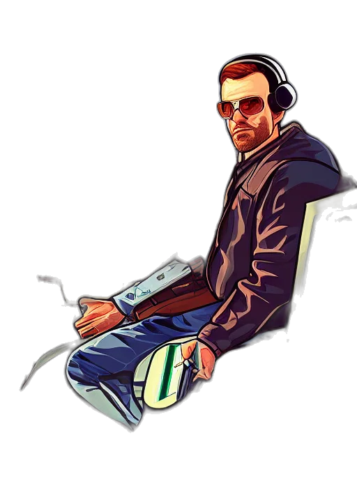 jacket, cartoon, comic book art, pixel art transparent PNG cut-out