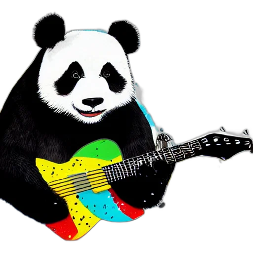 animal, photorealistic, concept art, cartoon, 3d render, colorful, illustration, panda transparent PNG cut-out