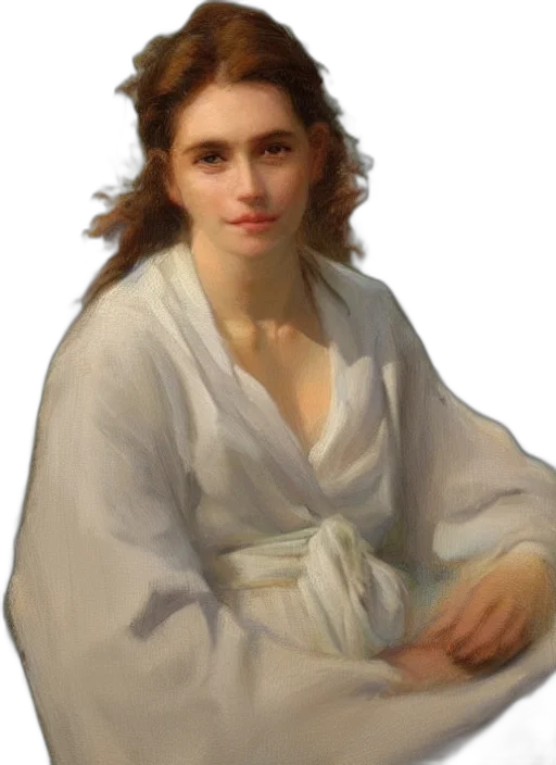 face, dress, jewelry, staff transparent PNG cut-out