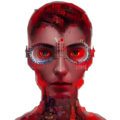 robot, face, mask, creature transparent PNG cut-out
