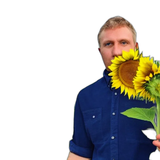 flower, staff, crown, 3d render transparent PNG cut-out