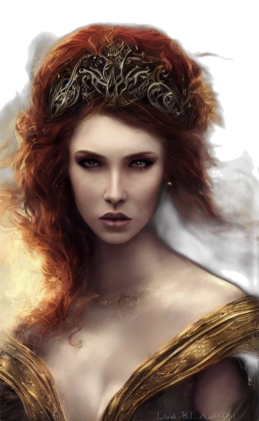 crown, jewelry, face, fantasy art transparent PNG cut-out