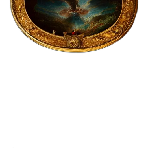 crown, jewelry, sword, staff, oil painting, fantasy art, concept art, photorealistic transparent PNG cut-out