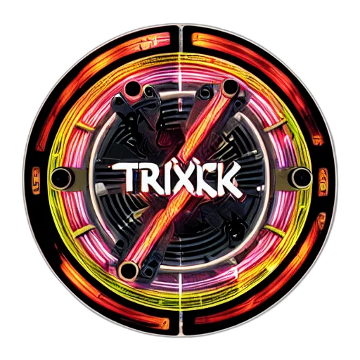 cyberpunk, sticker, rock, band, name, text, tripmachine, render transparent PNG cut-out