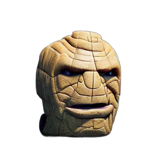mask, face, creature, animal, 3d render, concept art, photorealistic, closeup transparent PNG cut-out