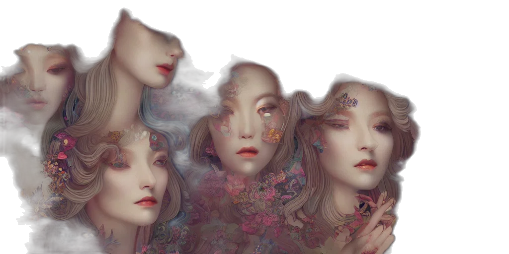 mask, face, fantasy art, photorealistic transparent PNG cut-out