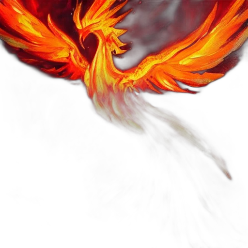 dragon, fantasy art, photorealistic, concept art, watercolor, fire, red, bright transparent PNG cut-out