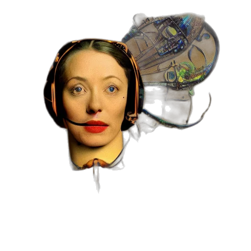 face, robot, crown, mask, pixel art, photorealistic, concept art, outer space transparent PNG cut-out