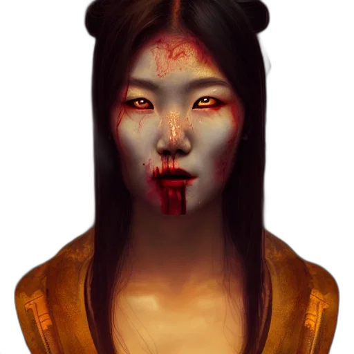 face, mask, staff, fantasy art transparent PNG cut-out