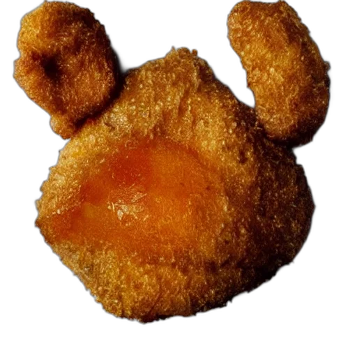 food, animal, crown, creature, photorealistic, 3d render, chicken, nugget transparent PNG cut-out