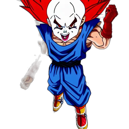 mask, staff, weapon, concept art, comic book art, cartoon, pixel art, goku transparent PNG cut-out