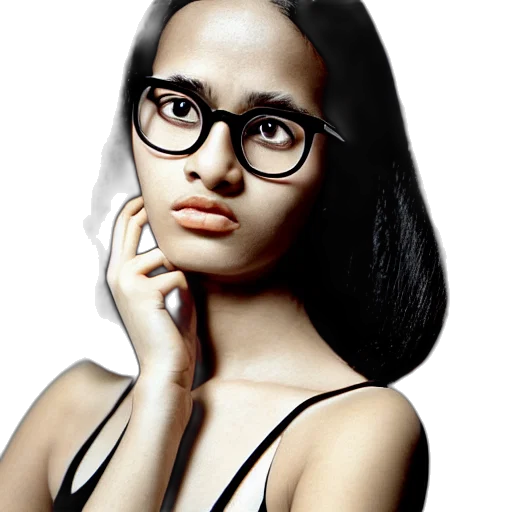 jewelry, hair, face, photorealistic transparent PNG cut-out