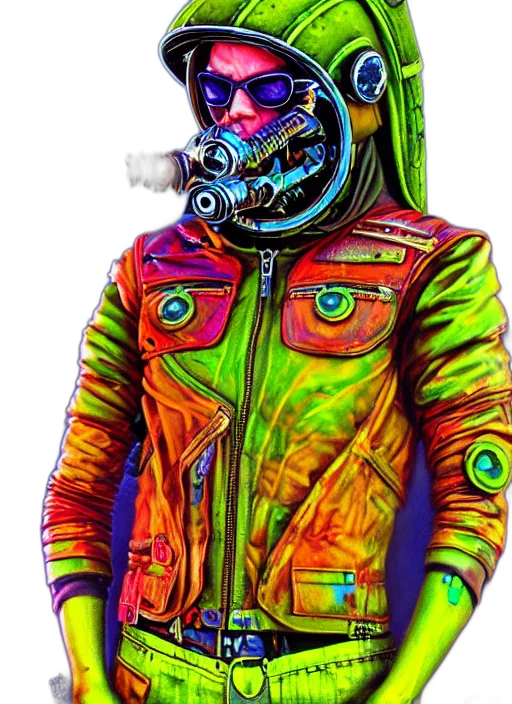 jacket, mask, robot, face transparent PNG cut-out