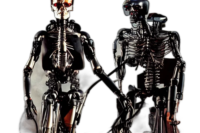 robot, cyberpunk, concept art, 3d render transparent PNG cut-out
