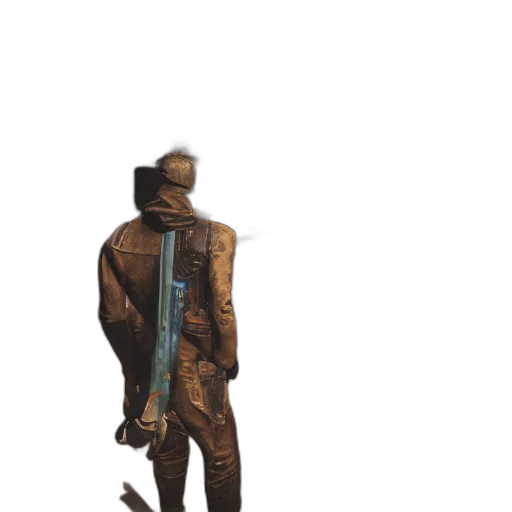 staff, sword, jacket, robot transparent PNG cut-out