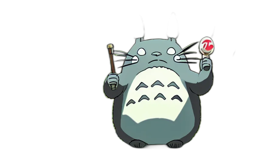 staff, weapon, animal, creature, concept art, anime, cartoon, totoro transparent PNG cut-out