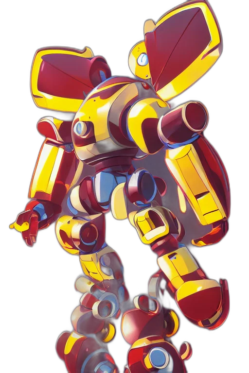 robot, weapon, concept art, 3d render transparent PNG cut-out