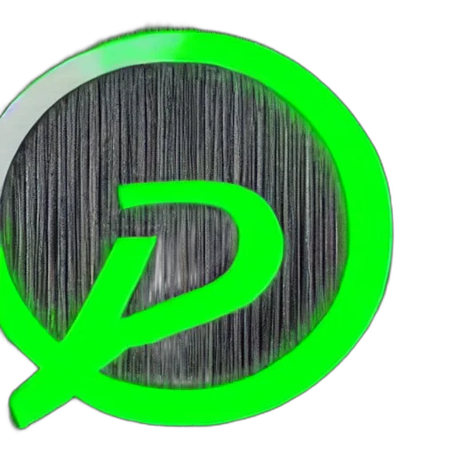 3d render, green, glowing, text transparent PNG cut-out
