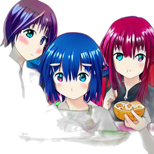 food, anime, 3d render, concept art transparent PNG cut-out