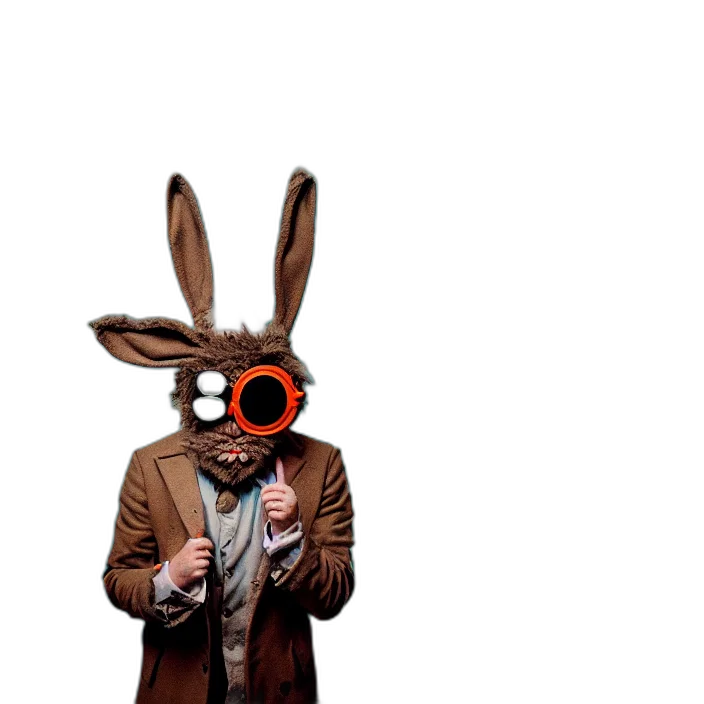 mask, animal, jacket, staff transparent PNG cut-out