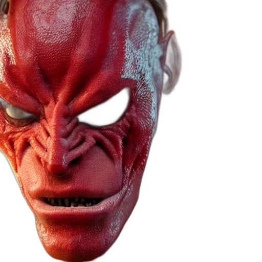 mask, face, creature, 3d render transparent PNG cut-out