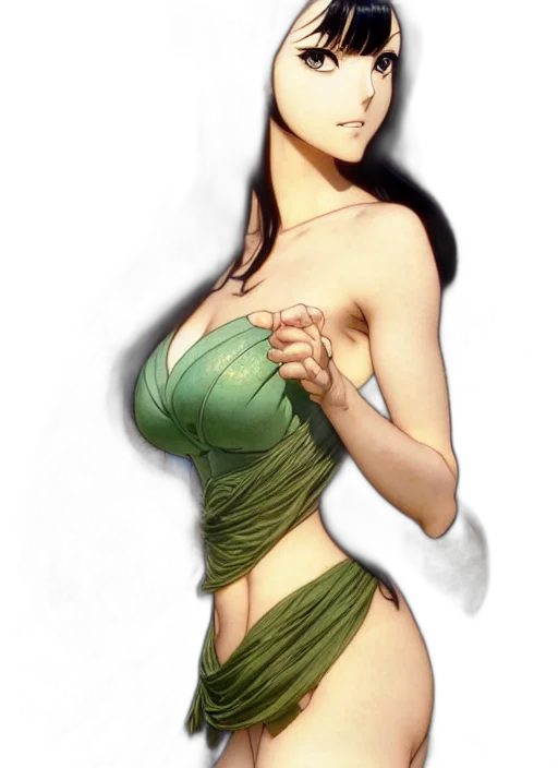 dress, staff, jewelry, fantasy art transparent PNG cut-out