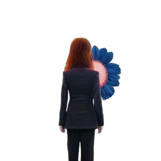 jacket, umbrella, staff, dress, concept art, 3d render, cartoon, photorealistic transparent PNG cut-out