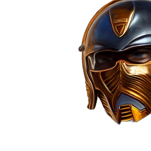 mask, concept art, 3d render, comic book art transparent PNG cut-out
