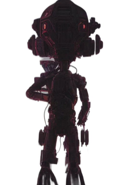 robot, staff, weapon, creature transparent PNG cut-out