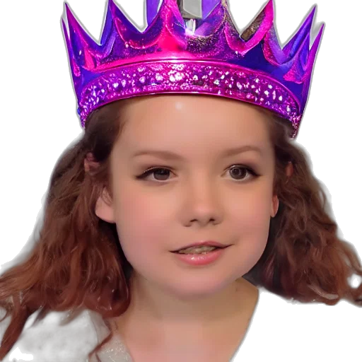 crown, hat, face, hair transparent PNG cut-out