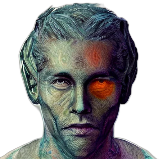 face, mask, robot, creature transparent PNG cut-out