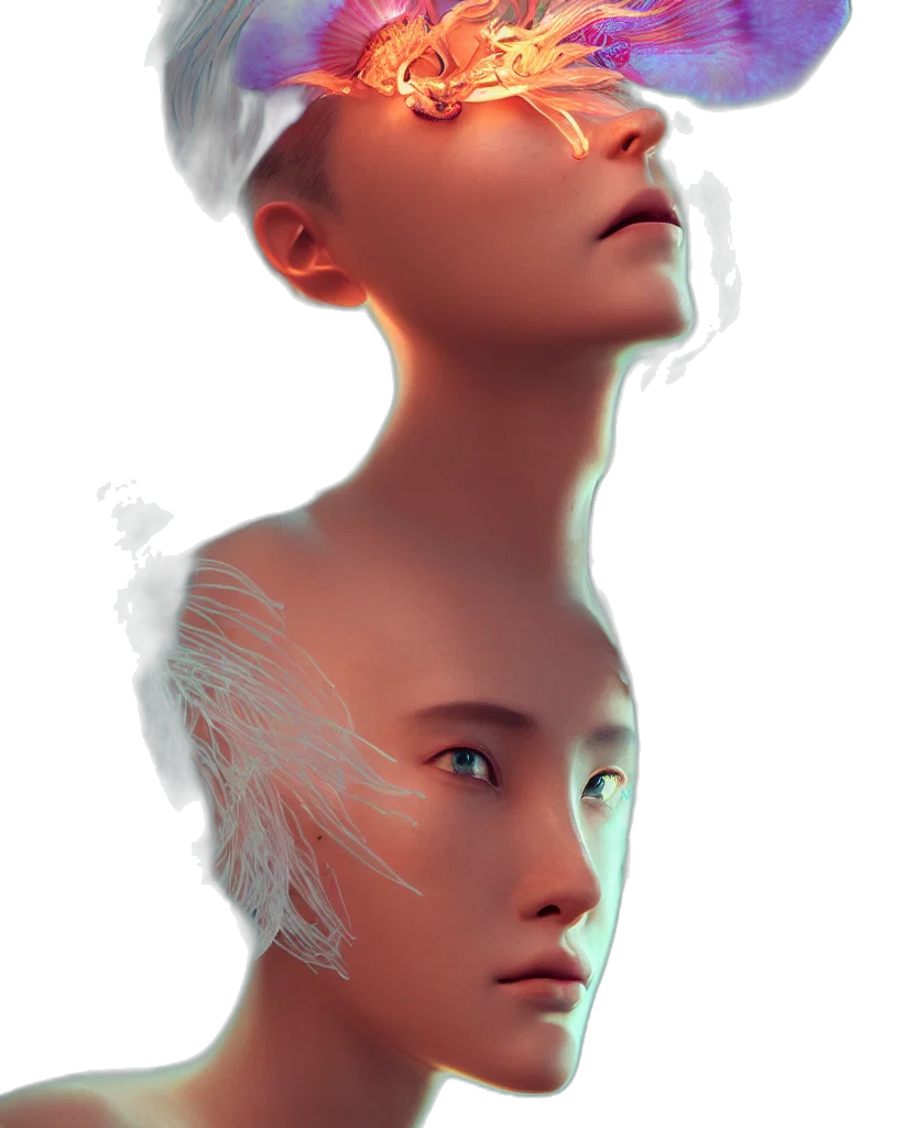 face, mask, crown, robot transparent PNG cut-out