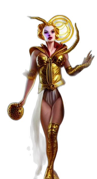 staff, fantasy art, concept art, comic book art, 3d render, golden, eris, discordia transparent PNG cut-out