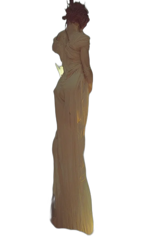 dress, staff, crown, creature transparent PNG cut-out