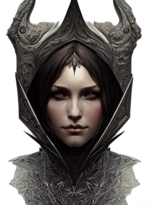 face, mask, crown, fantasy art transparent PNG cut-out