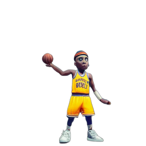 3d render, concept art, pixel art, cartoon, steve, curry, basketball, player transparent PNG cut-out