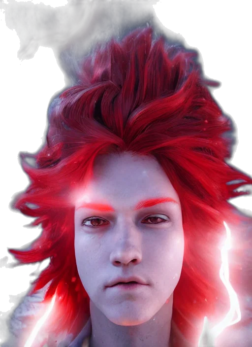 hair, face, dragon, staff, concept art, 3d render, fantasy art, photorealistic transparent PNG cut-out