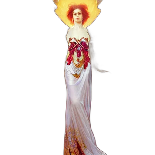dress, crown, concept art, fantasy art, pixel art, 3d render, golden, beautiful transparent PNG cut-out