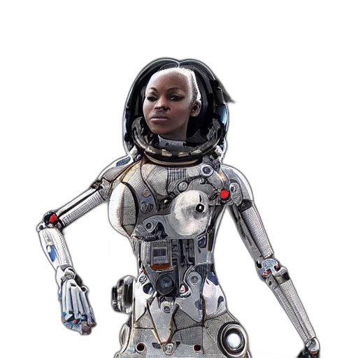 robot, dress, concept art, cyberpunk transparent PNG cut-out