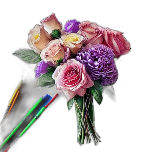 flower, staff, crown, weapon transparent PNG cut-out