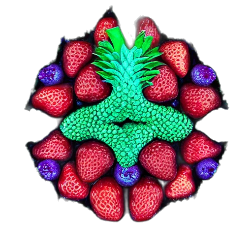crown, flower, umbrella, jacket, pixel art, 3d render, vaporwave, photorealistic transparent PNG cut-out