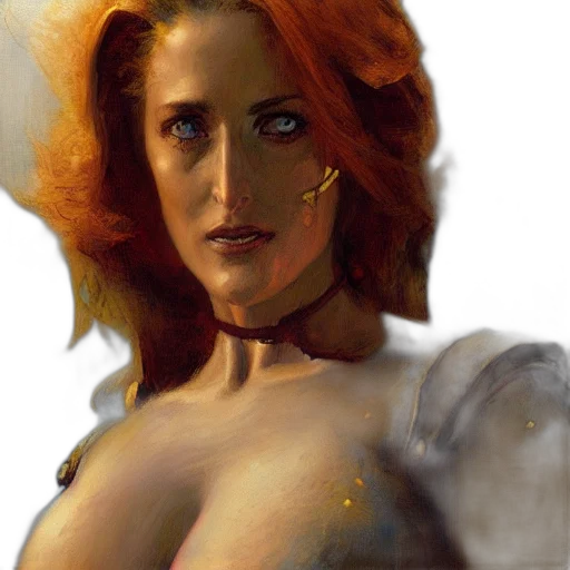 face, photorealistic, oil painting, fantasy art transparent PNG cut-out