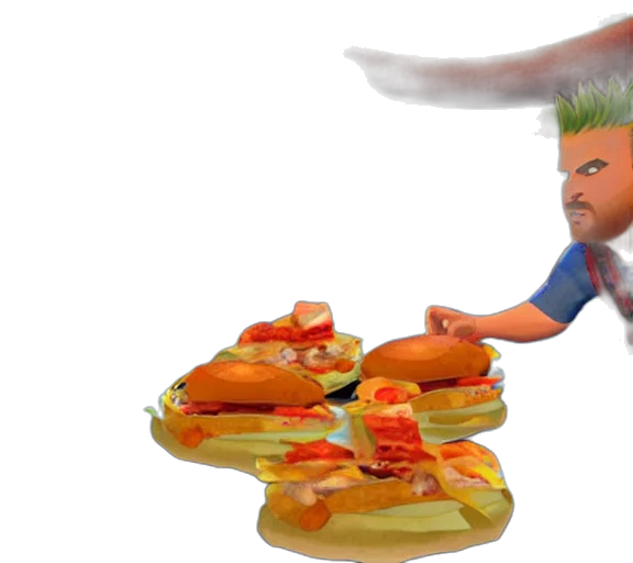 food, 3d render, concept art, fire transparent PNG cut-out