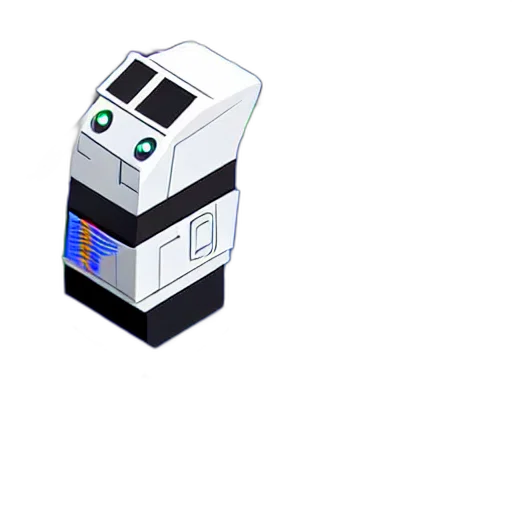 robot, 3d render, pixel art, concept art transparent PNG cut-out