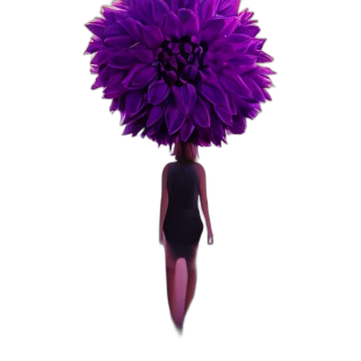 flower, umbrella, hair, staff, 3d render, concept art, photorealistic, fantasy art transparent PNG cut-out