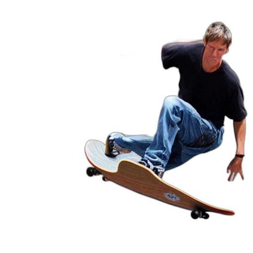 photorealistic, 3d render, concept art, tony, hawk, flips, out, smashes transparent PNG cut-out
