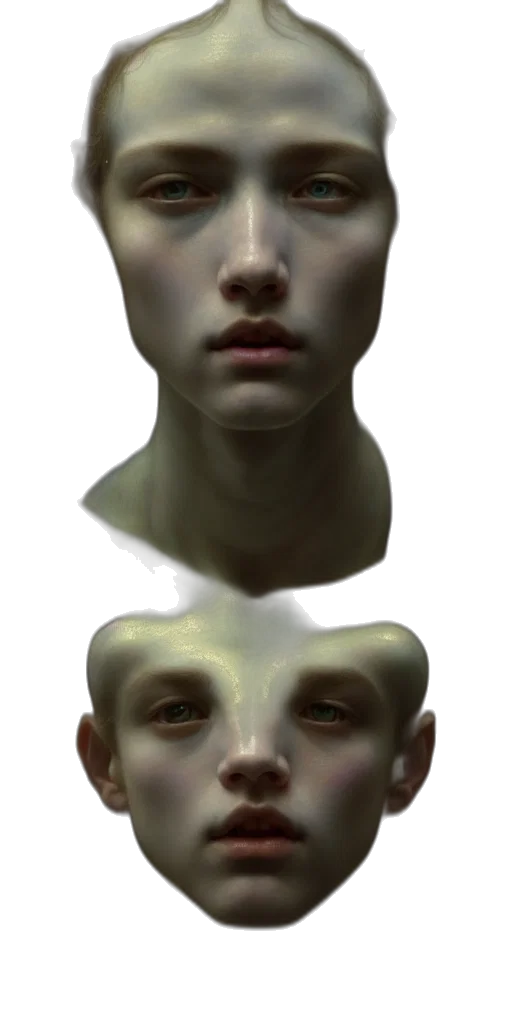 face, mask, creature, crown transparent PNG cut-out