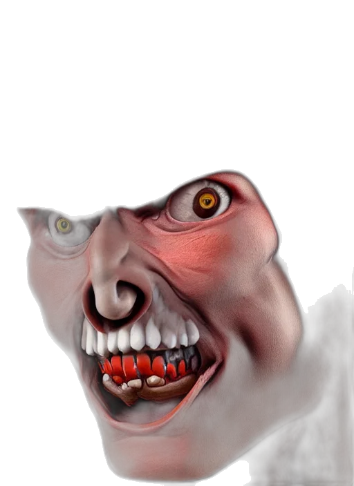 face, creature, mask, staff, photorealistic, 3d render, concept art, fantasy art transparent PNG cut-out