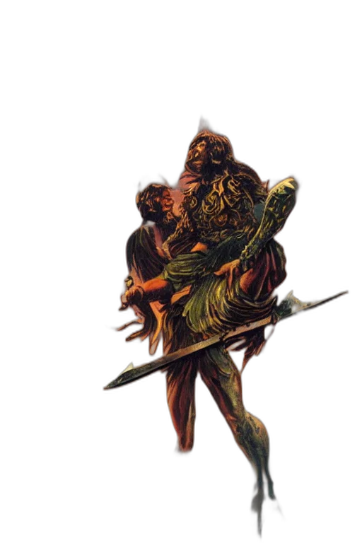 creature, staff, sword, weapon transparent PNG cut-out